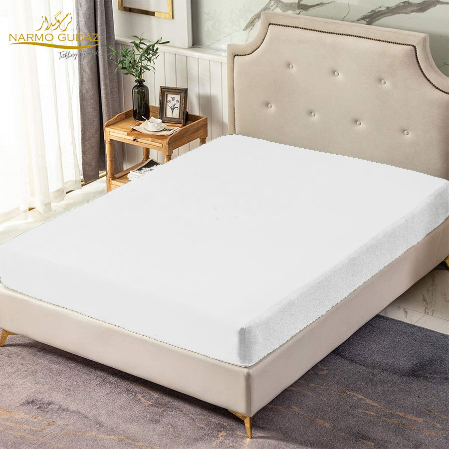 Double Bed Jersey Knit Fitted | Solid Color | Comfortable Bedsheet For King Bed JRSY-White-King